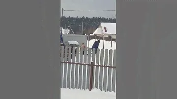 Ярославль Строим дом ЧУДО лопата для уборки снега с крыши.